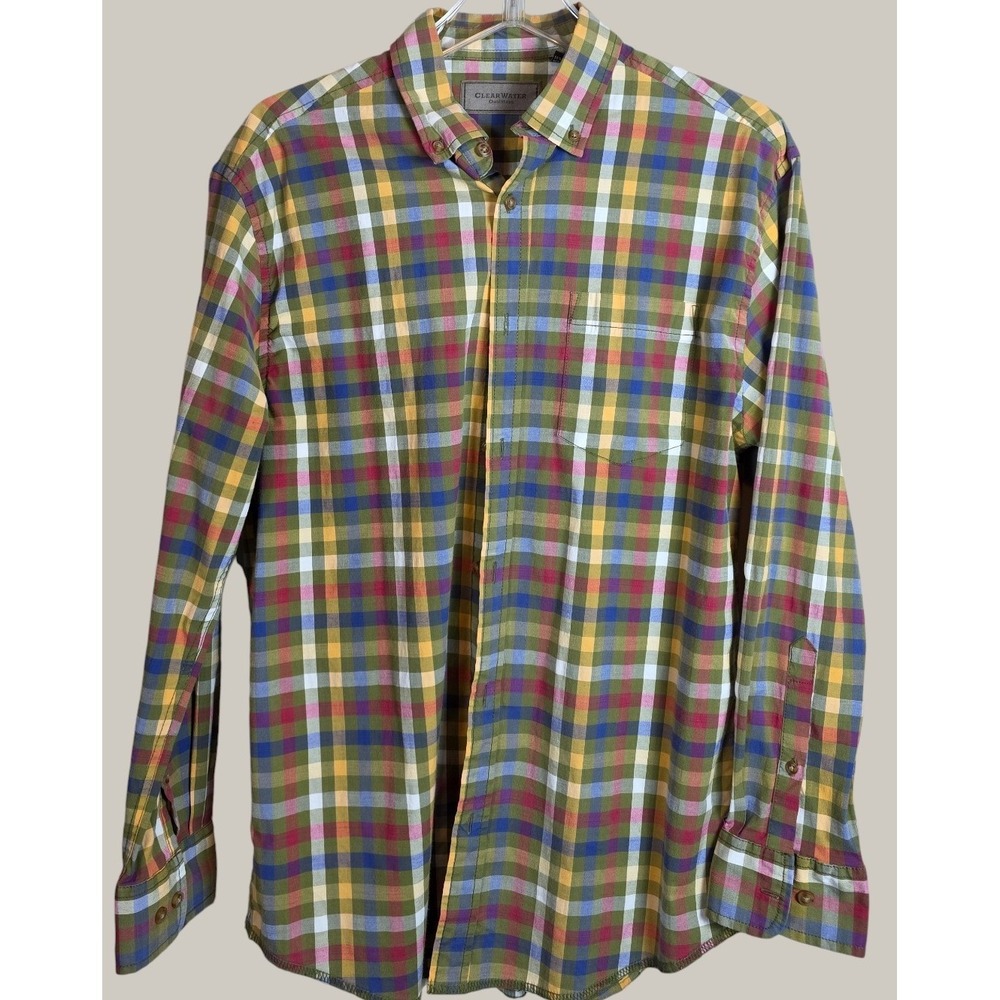 CLEARWATER Outfitters‎ Plaid Long Sleeve Button Down Shirt Men's Size M